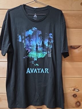 Avatar Short Sleeve Graphic Tee - Black with Blue-Green Print